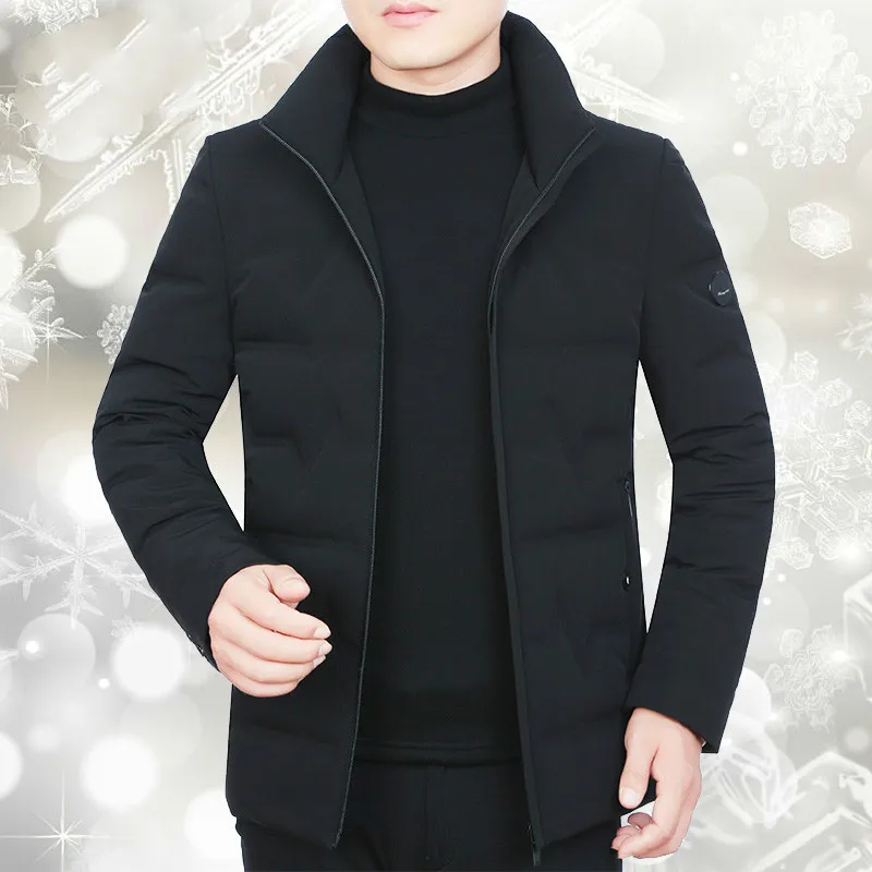 

Winter Coat Men Korean White Duck Down Jacket Fashion Slim Puffer Jacket Men Warm Parka Casaco ZP-G39875 YY1352