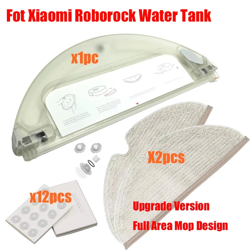Bagian tangki air untuk XiaoMi Roborock S50 S51 S52 S55 T60 T61 E20 E25 E35 C10 T4 T6 Filter tangki air Aksesori kain pel