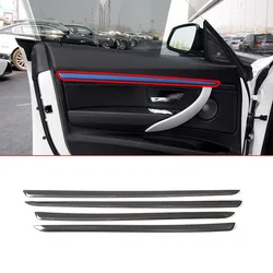 For BMW 3 Series GT F34 2013-2018 Car Interior Real Carbon Fiber Car Door Decoration Sticker Accessories Car Modification