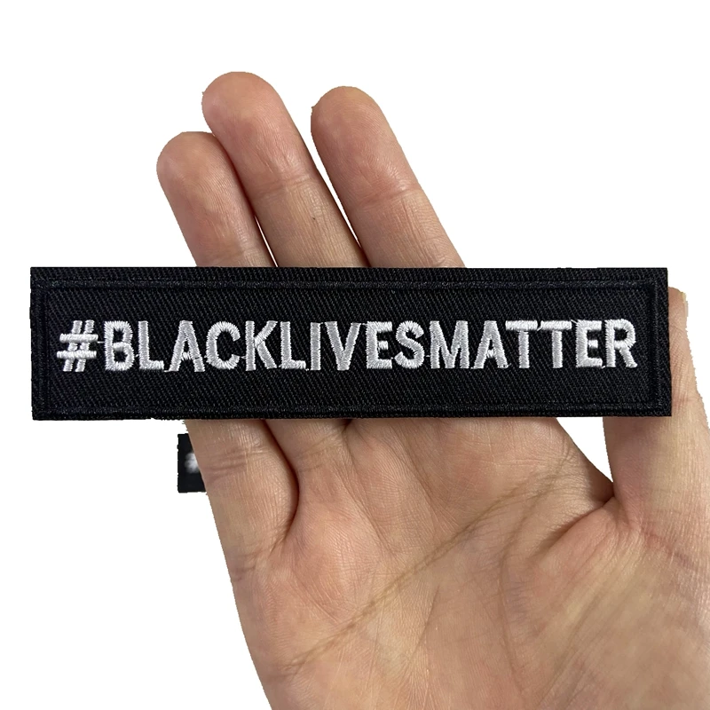 BLACK LIVES MATTER English Letters Clothes Patches for Stripes Clothing Stickers Iron on Appliques Alphabet Embroidery Badges