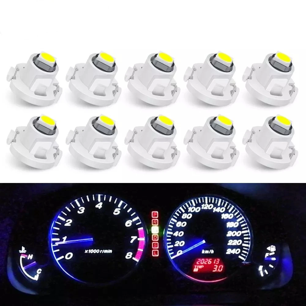 50PCS 100PCS T3 T4.2 T4.7 Led Bulb Car Board Instrument Panel Lamp 3030 Chips Auto Interior Side Light Dashboard Led 6000K White