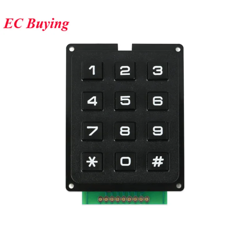 3*4 4*4 Matrix Switch Keyboard Keypad Array Module ABS Plastic Keys 4x4 3x4 12 16 Key Button Membrane Switch DIY Kit for Arduino