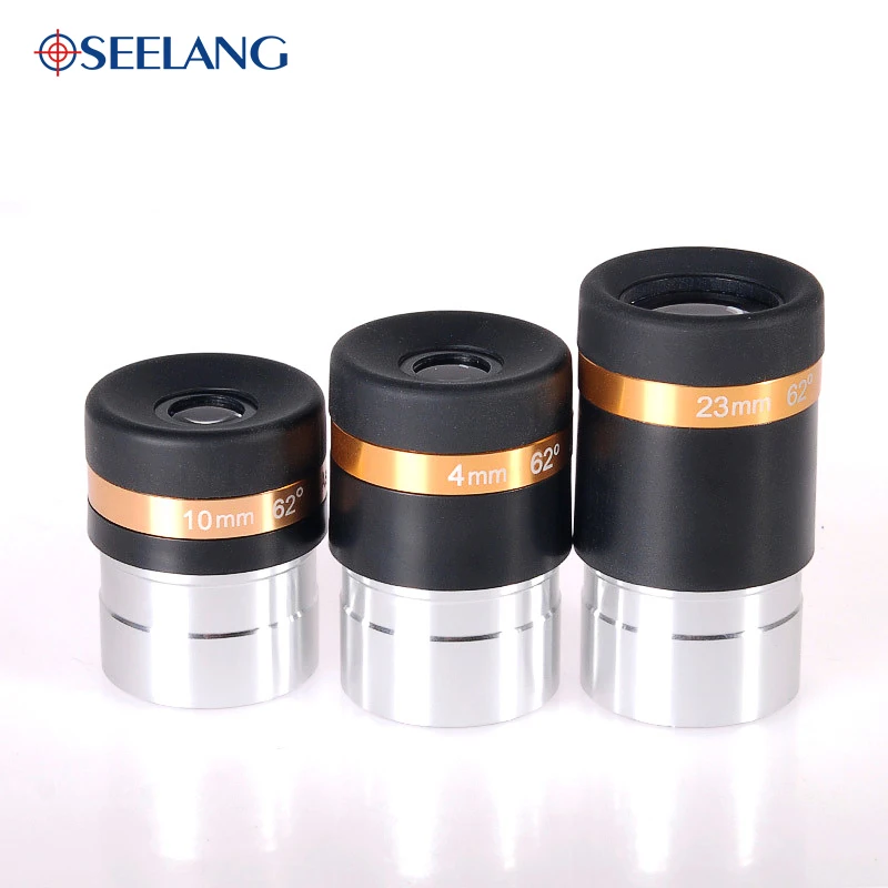 FMC Coating HD Eyepiece for Astronomical Telescope, Monocular Eyepiece, 62 Degree, Ultra Wide Angle, 4mm, 10mm, 23mm, 1.25 in UW