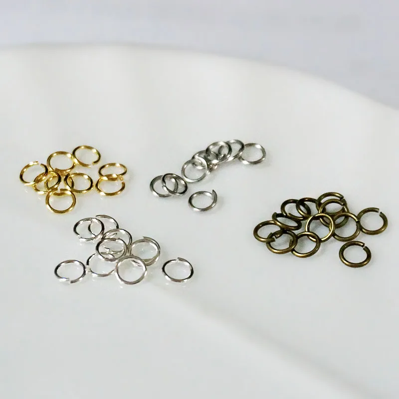 200 قطعة 4-10 مللي متر دائرة مفتوحة المعادن الانتقال خواتم قلادة سبليت خواتم موصلات سوار القرط قلادة Diy بها بنفسك صنع المجوهرات