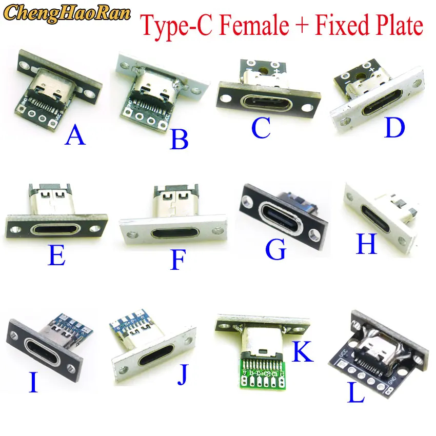 1PCS USB 3.1 Type C Female Double-sided Positive Negative Plug-in Test Board With PCB Board Type-c Connector Data Charging Port