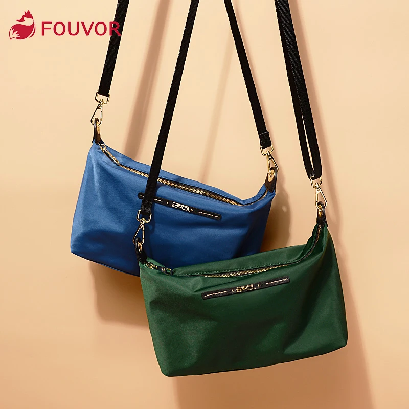 

Fouvor 2023 Summer Female New Fashion Canvas Messenger Bag for Women Oxford Simple Shoulder Bags 6011-02