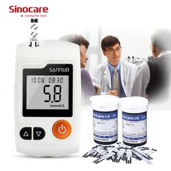 Sinocare Medical Devices Glucometer GA-3 Diabetes Glucose Meter & Test Strips Lancets Glucometer Medical Blood Sugar Monitor