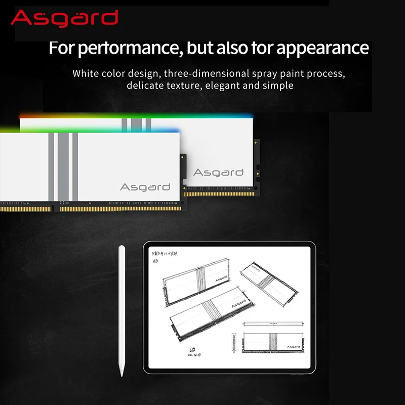 Asgard DDR4 RAM PC 8GBx2 16GB 3200MHz 3600MHz RGB RAM White Overclocking Performance for Desktop