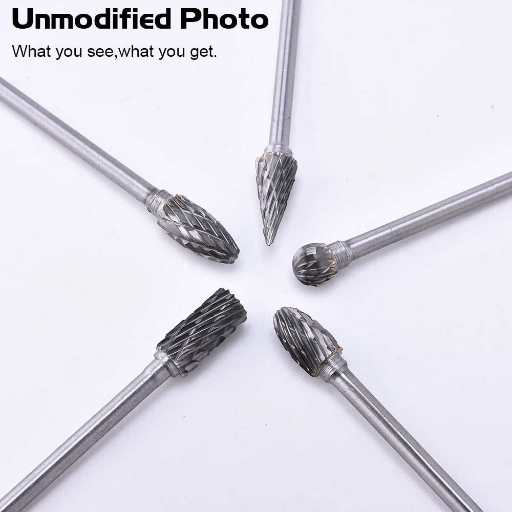 20pcs Tungsten Carbide Rotary Point Burr Die Grinder Shank Set 3*3mm And 3*6mm Drill Bits Set Length For Power Tools D25