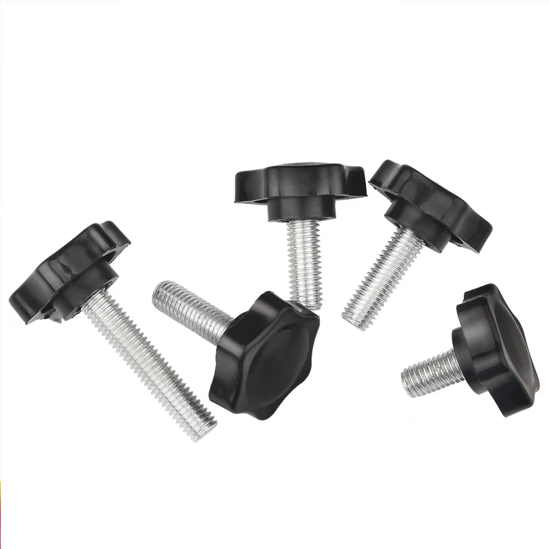 5 Pz Forma di Stella Filettatura Maniglia di Bloccaggio Bullone Bachelite Manopola A Mano Vite di Serraggio Attrezzature Industria Plastica Acciaio Al Carbonio M5 M6 M8
