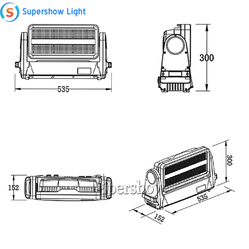 Высокомощный водонепроницаемый DMX 512 СВЕТОДИОДНЫЙ ПОВОРОТНЫЙ стробоскоп с движущейся головкой 1000 Вт Светодиодный настенный сцсветильник льник