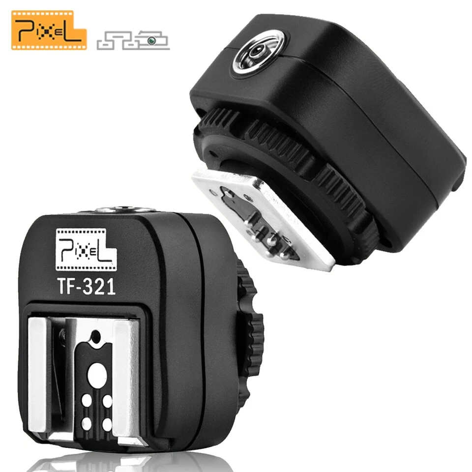 PIXEL TF-321 TTL Hot Shoe Converter To PC Sync Socket Convert Adapter For Canon