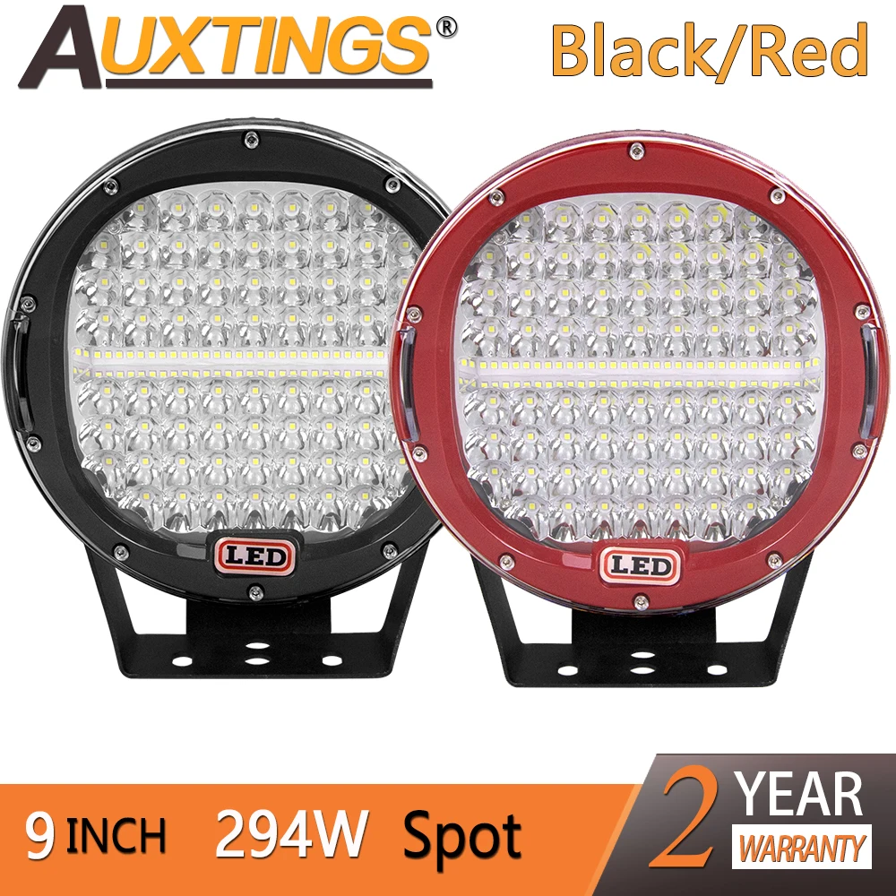 Auxtings 9''in 294W  led work light Spot  IP67 CE RoHS high power 4x4 offroad car 9 inch 294w spot beam light 12/24v for Auto