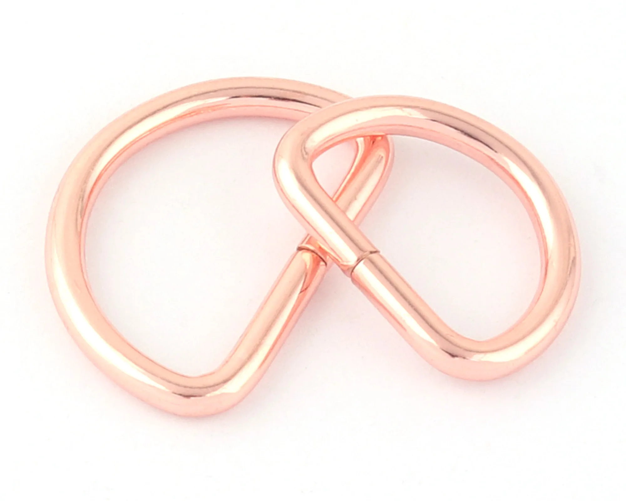 20/25mm Rose Gold D Rings Adjustable Slide D Buckles Purse Hardware Dog Collar Supplies Webbing Bag Clasps Leather Finding 10pcs