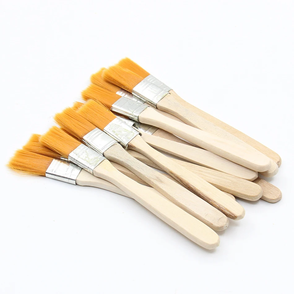 10pcs BGA Solder Flux Paste Brush With Wooden Handle Reballing Tool