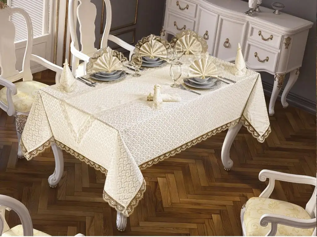 Kdk Carefree Table Cover Set 18 Piece Clover Cappucino