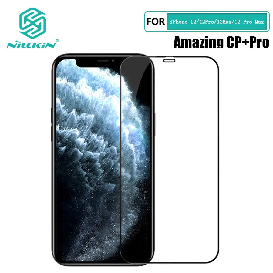 For iPhone 12 Glass Nillkin Anti-Explosion CP+ Full Glue Tempered Glass For iPhone 13 Pro Max / 14 Plus Screen Protector Film