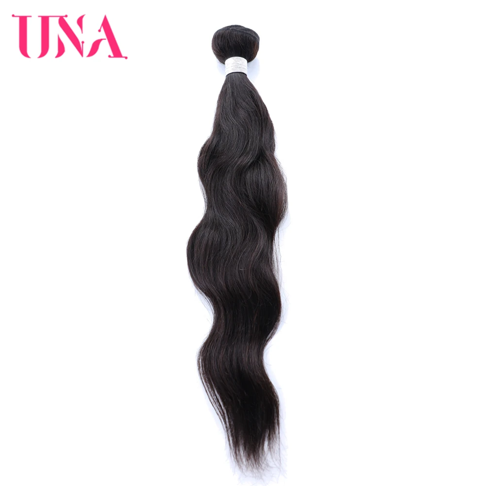 [UNA] Natural Wave 6A Low Ratio 8”-28” Indian Remy Hair Weave Natural Hair Weft Human Hair Bundles 100g