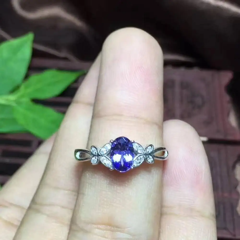 

Tanzanite Ring Natural And Real Tanzanite Ring luxury ring Free shipping gemstone 925 sterling silver Ring