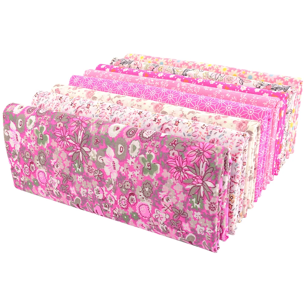 Booksew 30*30cm 8 PCS Pack Cotton Fabric Flower Printed Sewing Cloth Quilting Fabrics For DIY Handicrafts Accessories Patchwork