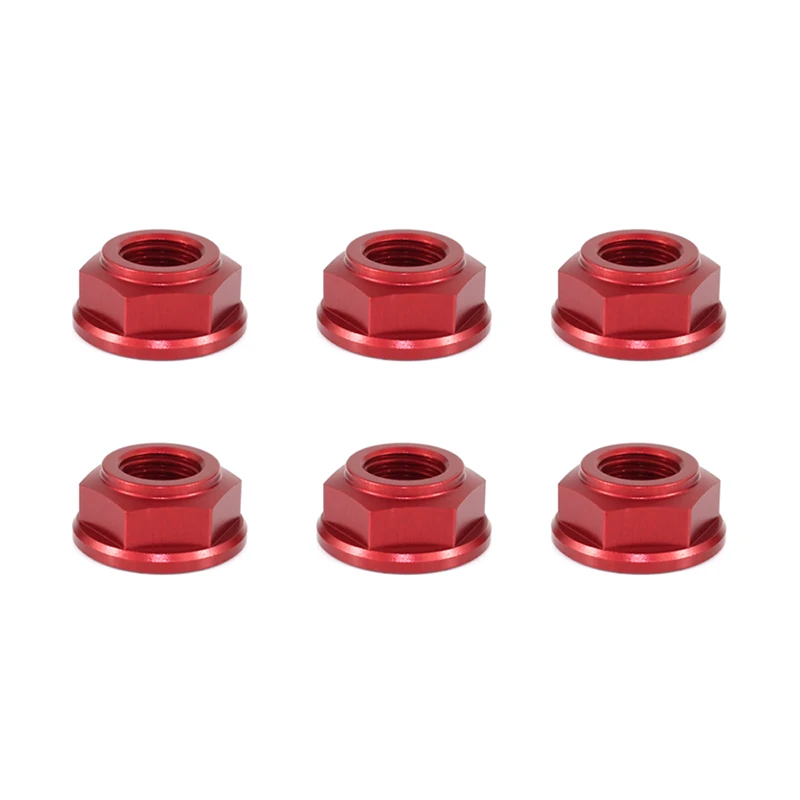 Écrous d'essieu de roue de pignon arrière CNC M10 * 1.25 T6-7075 en aluminium pour Ducati Multistrada 1000 1100 620 Scrambler 6 pièces