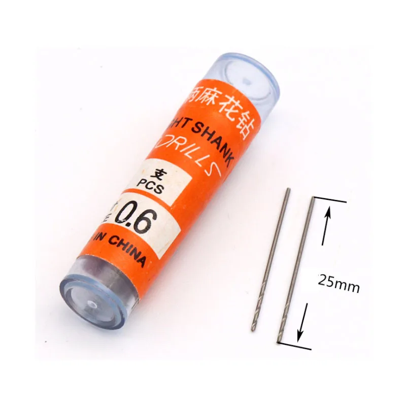 10Pcs 0.5-4mm HSS Straight Stem Twist Drill Spiral Drill Bit