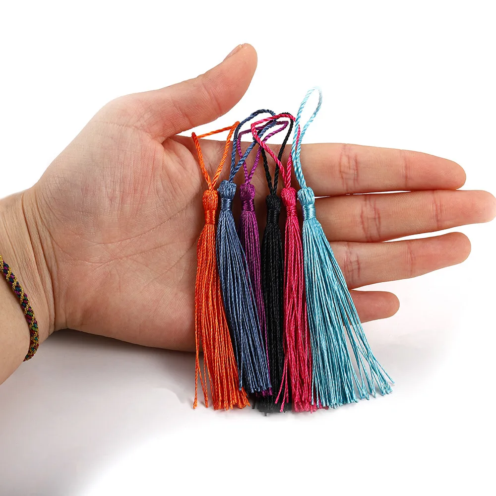 100pcs/lot Low Price Hanging Rope 70mm Silk Tassel for Diy Earrings Necklaces Jewelry Long Fringe Pendant Finding Accessories