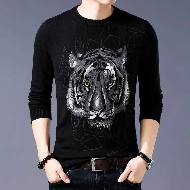 

Dragon T-Shirt Tattoo Black Motorcycle Biker T shirt Animal Printing Autumn Casual Mens Cotton Kintted Tee