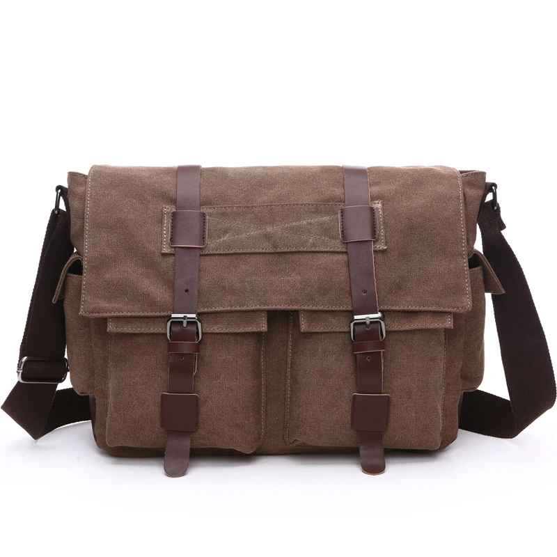 

Men Crossbody Bag Male Business Messenger Bags Men Shoulder Bag Canvas Retro Casual Travel Bag Large Size Bag for School