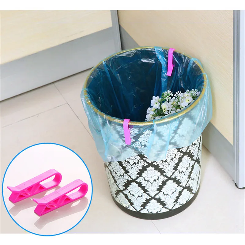 5pcs Waste Bin Trash Bag Fixed Clip Home Organizer Garbage Can Lock Holder Clips Anti-Slip Fixation Clips Holder