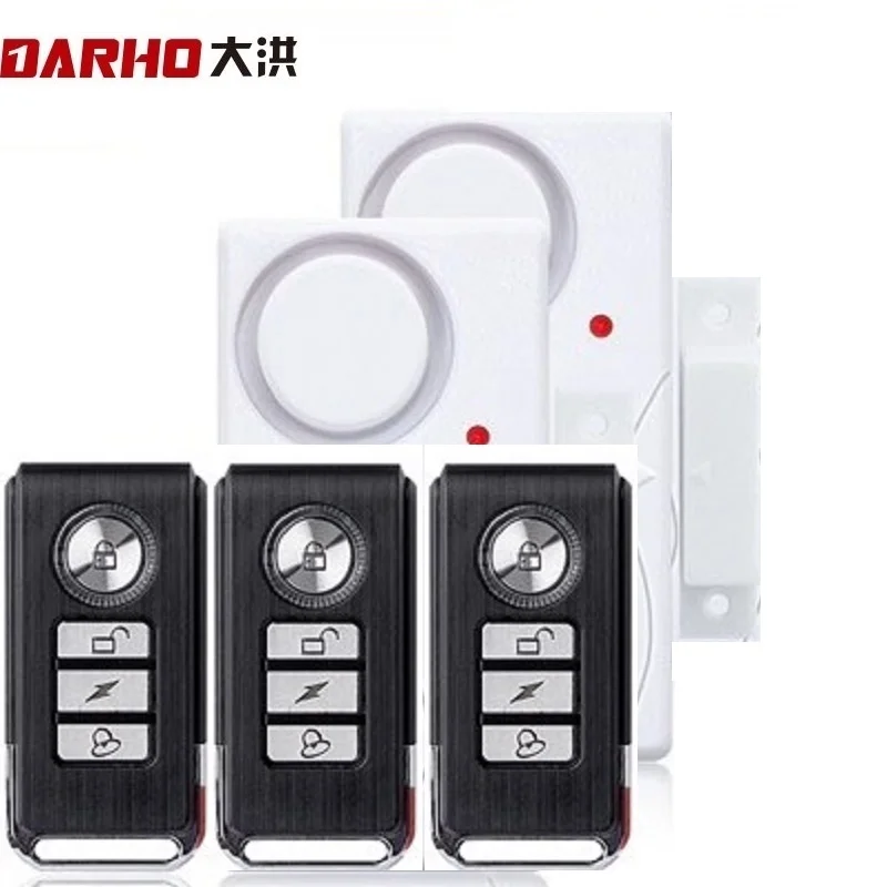 Darho Door Window Entry Security ABS Wireless Remote Control Burglar Alarm Magnetic Sensor Door Alert System Home Protection Kit