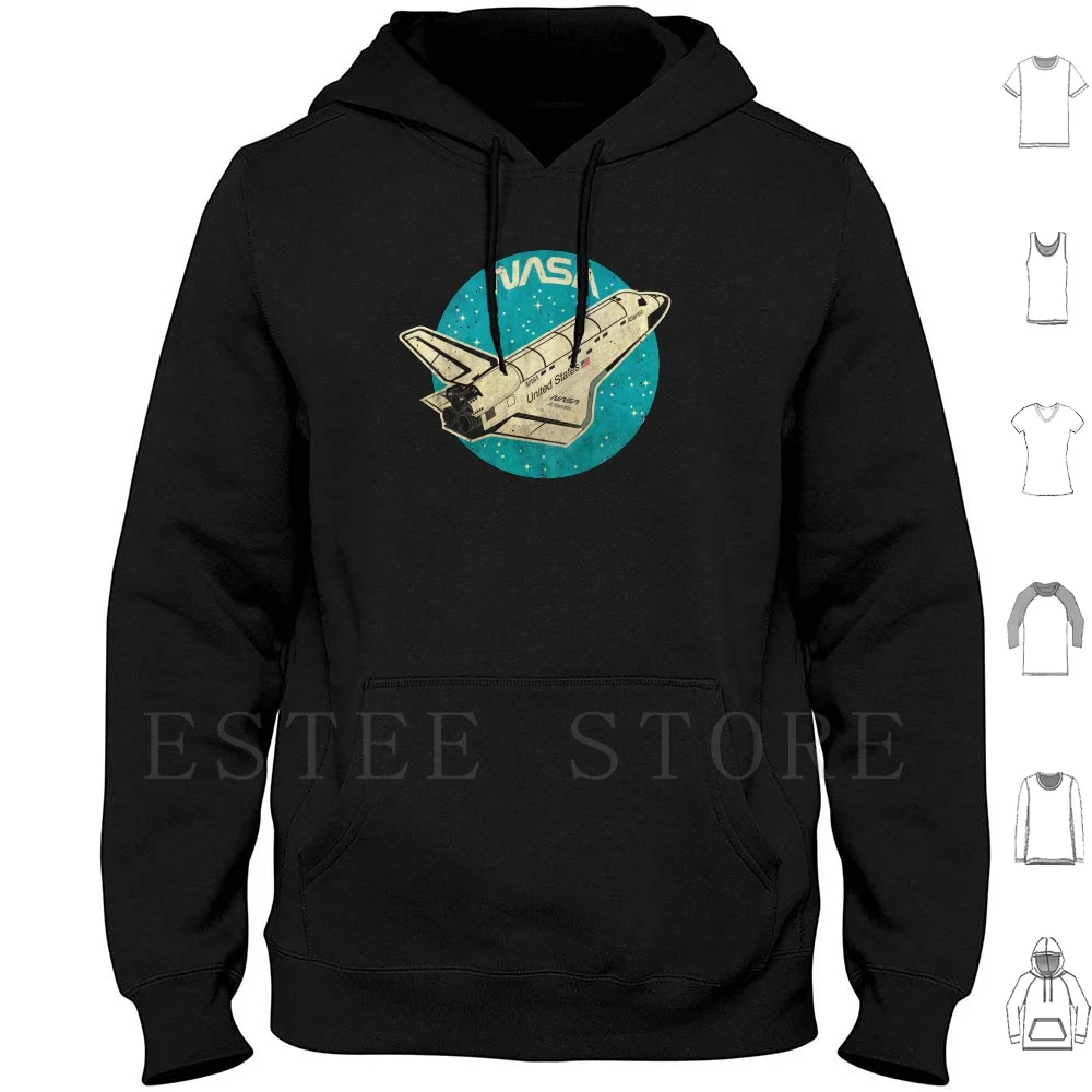 Usa Space Shuttle Time V02 Hoodies Space Shuttle Space Agency Rocket Vintage Emblem Vintage Space Development