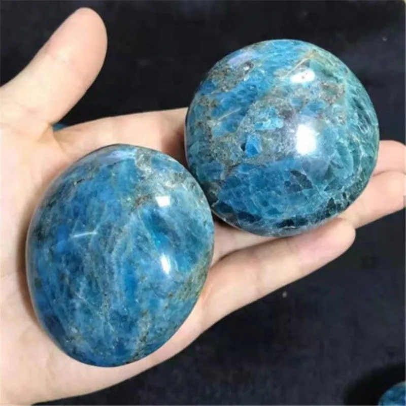 Natural Blue Quartz Gemstone Apatite Palm Stone Crystals Healing Stones For Home Decoration