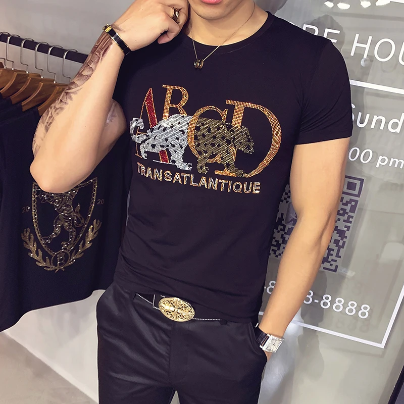 Short Plus Size Sleeve O Neck 2020 Summer Casual T-Shirt Streetwear Tee Tops Tee Shirt Homme Camiseta Slim Fit Print Man T-shirt