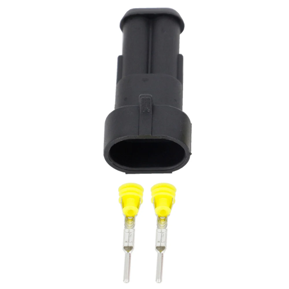 100 Sets 2 Pin AMP 1.5 Connectors,Waterproof Electrical Wire Connector DJ7021-1.5 Car part,20-16AWG Automobile