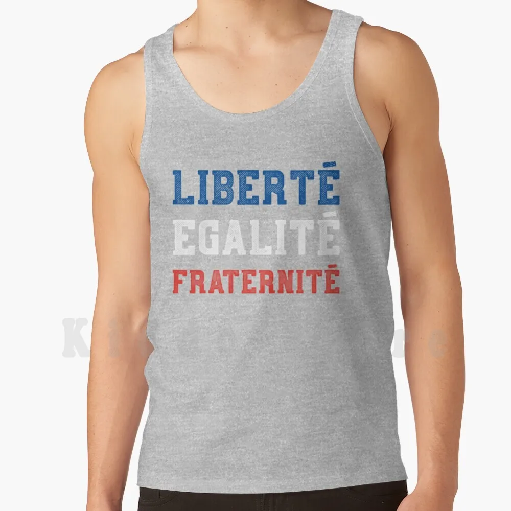 Liberté, Égalité, Fraternité - Vive la France - Débardeurs sans manches avec le slogan Vive la France Liberté Égalité