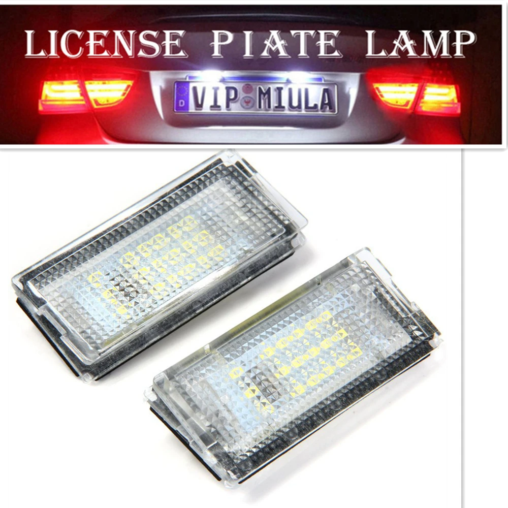 

White 18 LED License Plate Lights Lamps Bulbs For BMW E46 3 Series 4D 1998-2003