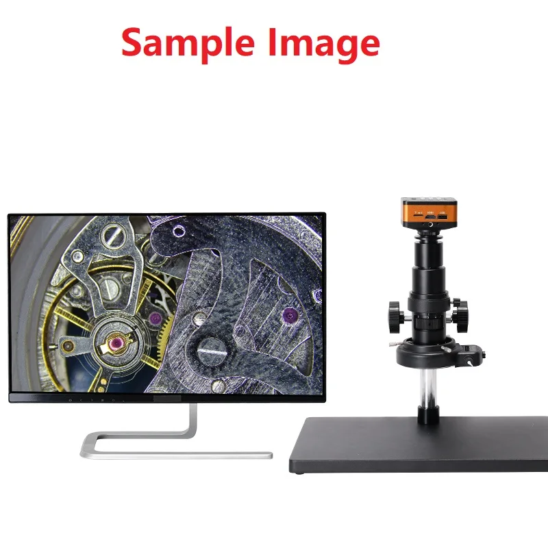 Real 4K UHD 60FPS Microscope Camera 200X Parfocal Lens Industrial Electronic Digital Microscope for Phone Repair PCB Soldering