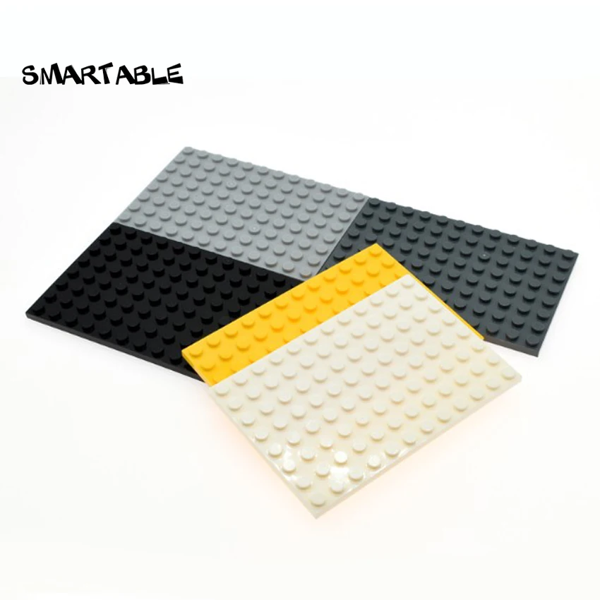 

Smartable Plate 8X12 Baseplate Building Blocks Brick MOC Parts DIY LOGO Creative Toys Compatible Major Brands Toys 7pcs/lot