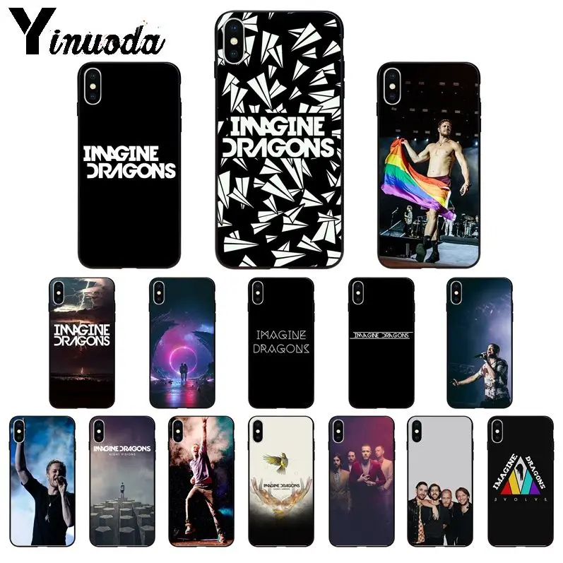 Yinuoda Imagine Dragons TPU Soft Silicone Phone Case Cover for Apple iPhone 8 7 6 6S Plus X XS MAX 5 5S SE XR 11 11pro max Cover