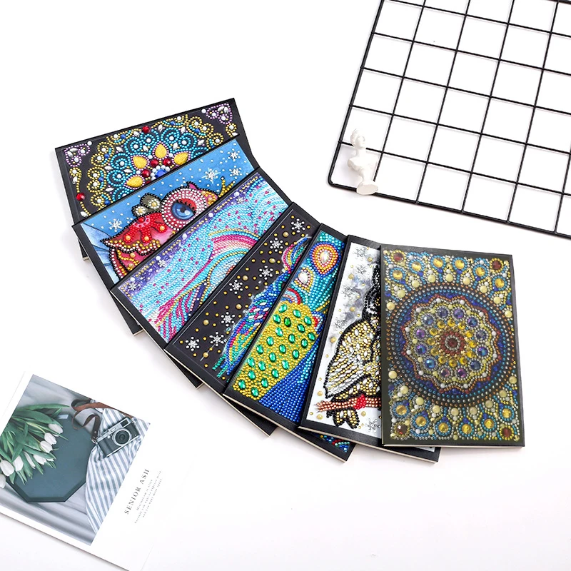 New style Diary Book Diamond Embroidery notebook hotSale DIY Crystal partial 5D diamond painting mosaic round rhinestone