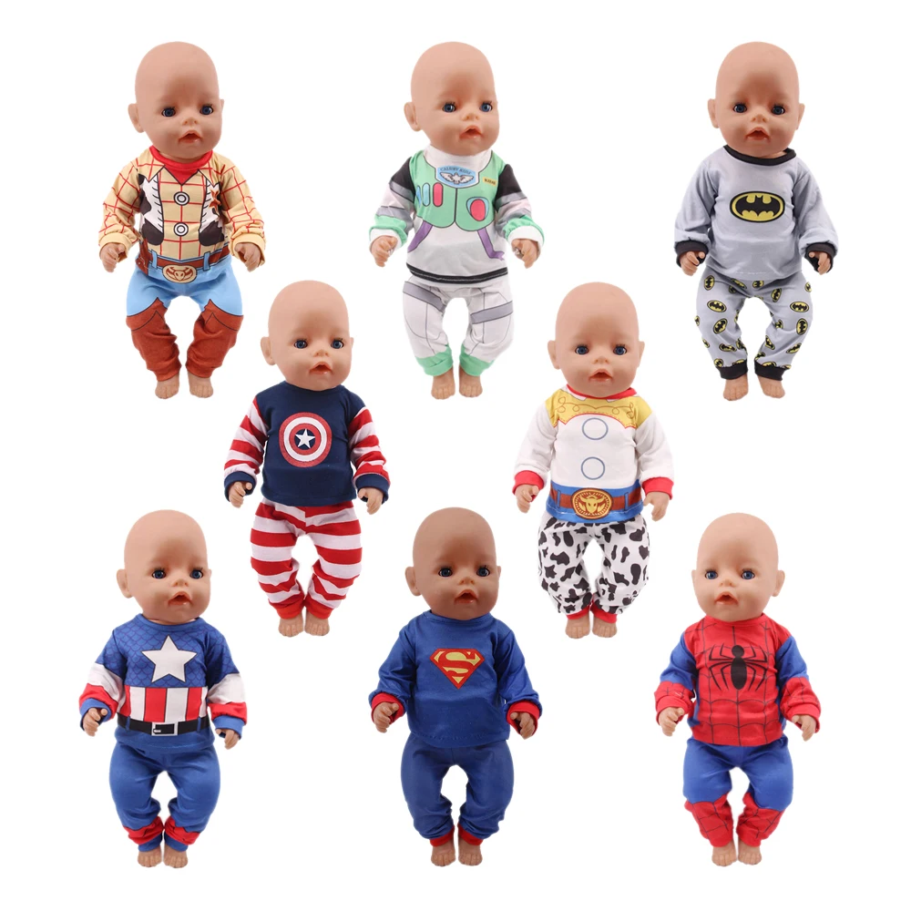 Super Hero Series Underwear  Worn Close Skin 3 Pcs/Set  Fit 18 Inch American 43cm Baby Doll Clothes Generation ,Birthday Gift