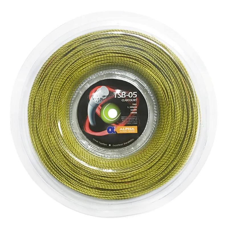 

Alpha Tennis String 200m Reels 1.30mm Soft Multifilament String Tennis Racket Ball Net Stringing Claycourt Control Durable