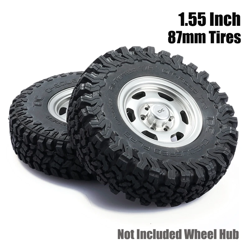 DJ 1/10 1.5 inch 87mm RC Crawler All-Terrain Tires Off-Road Rubber Rocks Tyres For Bronco Defender Axial SCX10III RC4WD Car Part