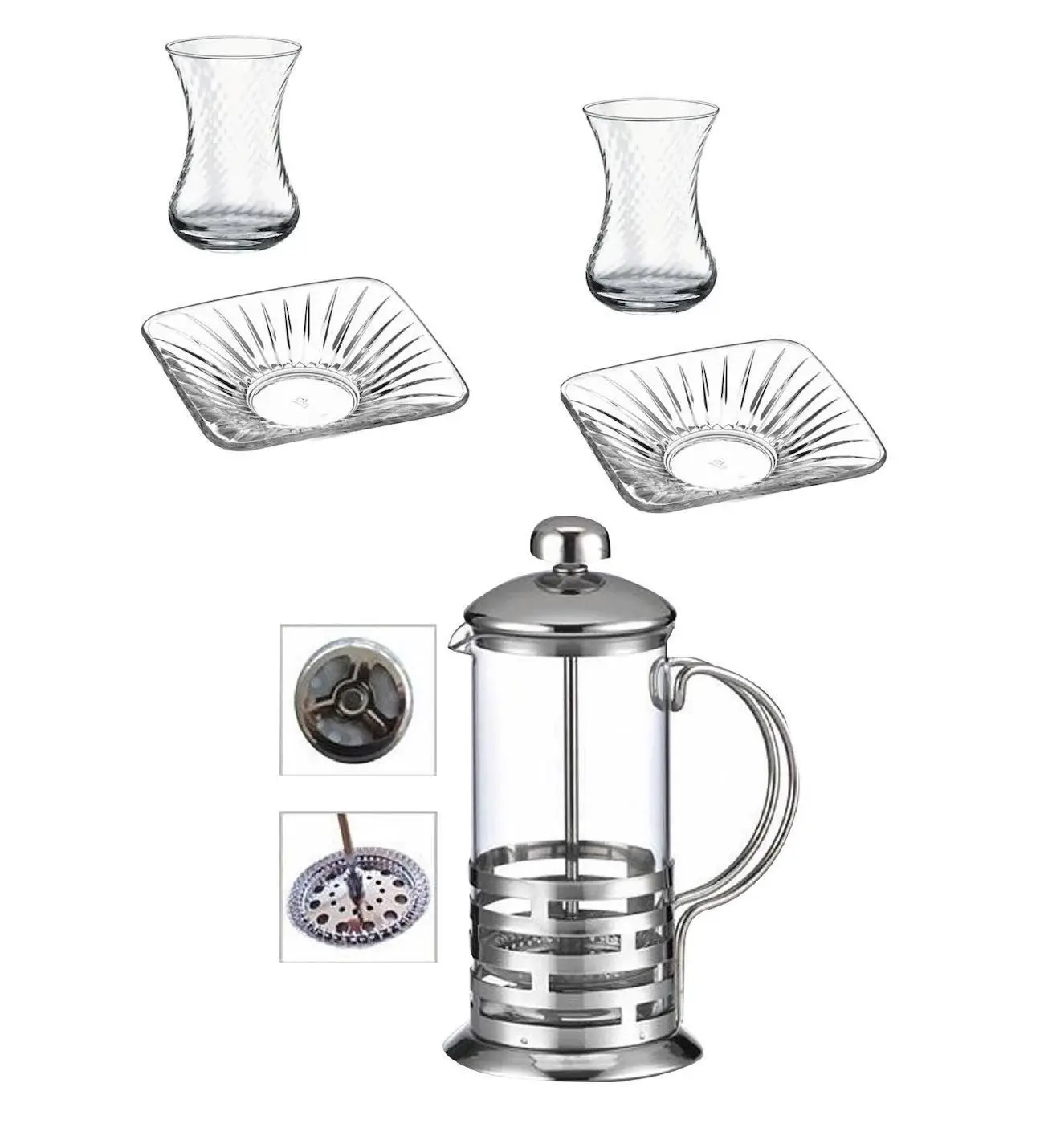 DOLBOVIEmr tea set kit-french press tea cup-tea plate team 13 prç. Mug кружка coffee cup cup اكواب قهوه tazas