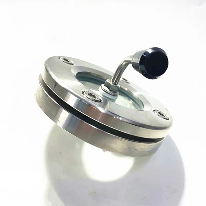 Flange sight glass with scraper with brush scraper observation hole stainless steel sight glass