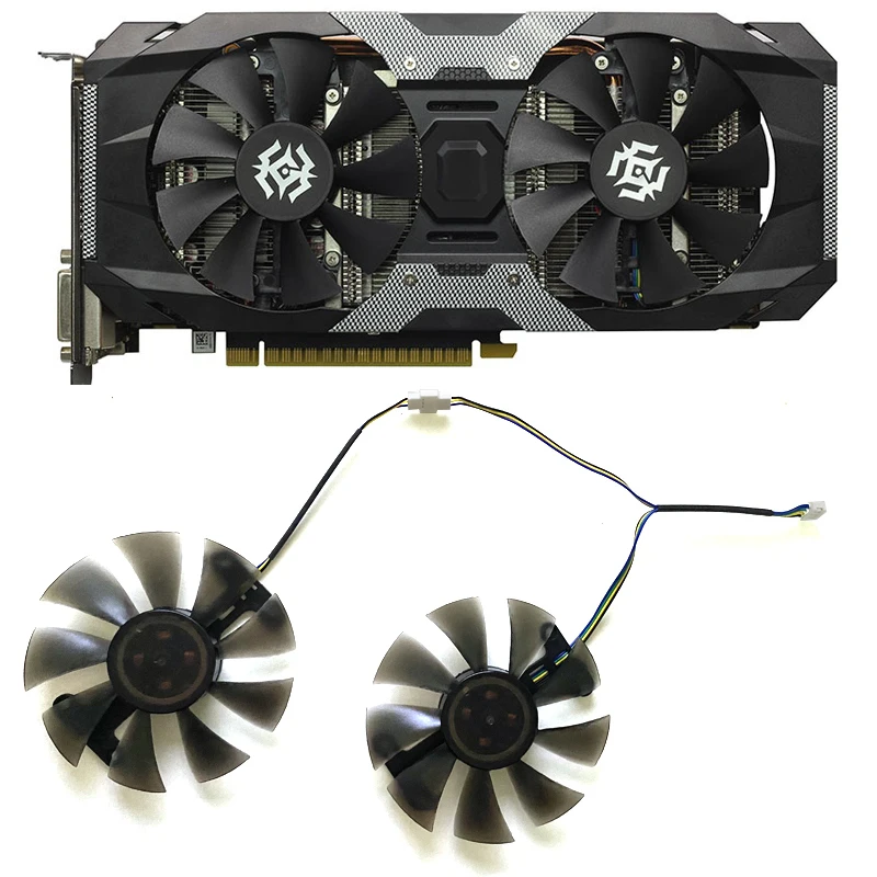 

2PCS 85MM Cooling Fan GeForce GTX 1050Ti X-Gaming GPU FAN For ZOTAC GeForce GTX 1050Ti-4GD5 GTX1060 GA91S2H GTX760 2GD5 HB Fan