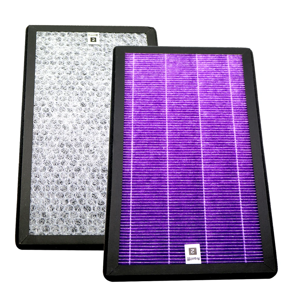 ヒープフィルターシャープ空気清浄機KC-D50-W、KC-E50、KC-F50、KC-D40Eヒープフィルター40*22*2.8センチメートル/activedカーボンフィルター40*22*0.8センチメートル