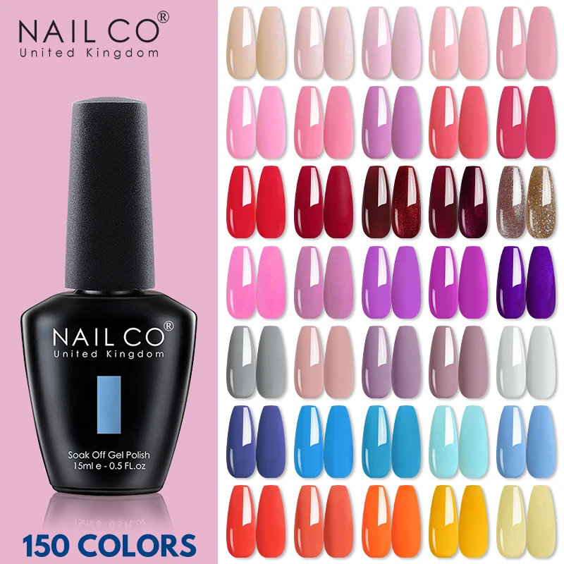 NAILCO 150 farben serie Gel polnisch für Maniküre gel nägel kunst Gel für verlängerung semi-permanent Basis und top mantel für gel lack