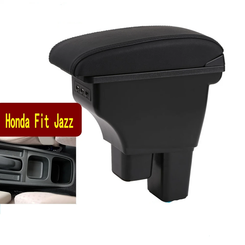 

Centre Console Storage Box Armrest For Honda Fit Jazz 2008-2013 Arm Rest Rotatable 2009 2010 2011 2012